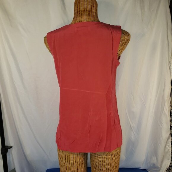 Ladies JUSTINE TODD Silk Shell in Coral - P - Picture 3 of 4